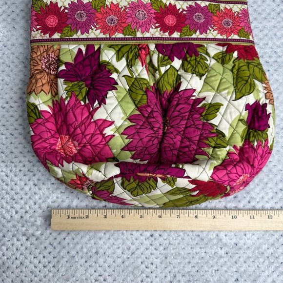 Vera Bradley Hello Dahlia Euro Wallet Floral Quilted Bucket Purse Set Pink Green - Picture 15 of 16